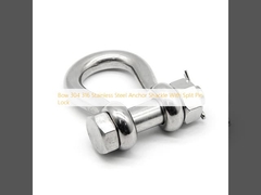 Vòng cung 304 316 thép không gỉ Anchor Shackle With Split Pin Lock